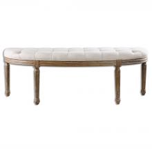  23196 - Leggett Tufted White Bench